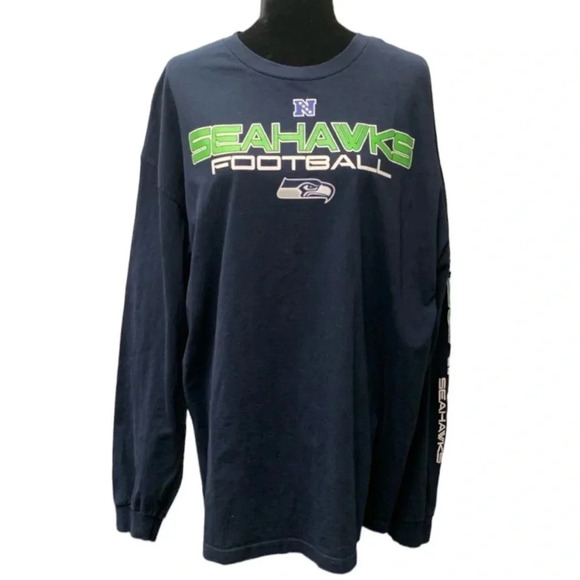 NFL Seattle Seahawks Long Sleeve T Shirt Team Apparel Men's Size 2XL football - Picture 1 of 7